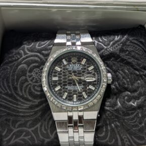 ROLEX Oyster Perpetual Land-Dweller Diamond Bezel – Stainless Steel Luxury Watch (Black Dial)